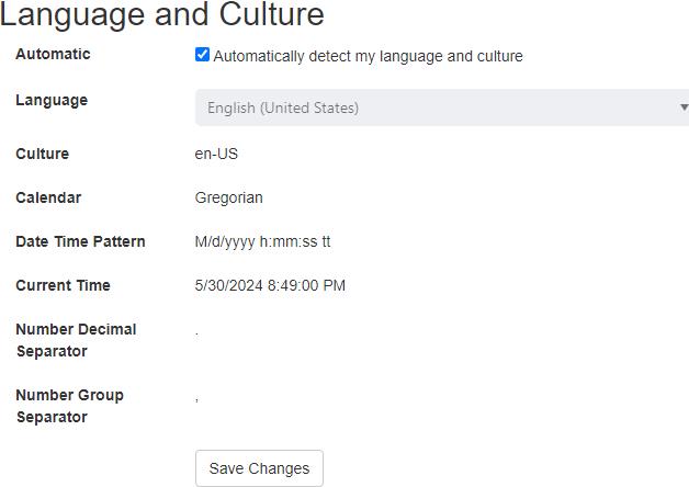 Change Language